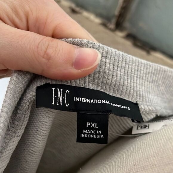 INC International Concepts Womens Sweatshirt Gray Size Extra Large NWT - Picture 7 of 9
